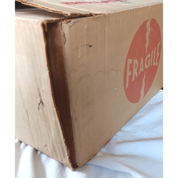 Vtg California Pottery Lazy Susan Sunflower Orange & Gold in Original Box - Picture 13 of 14